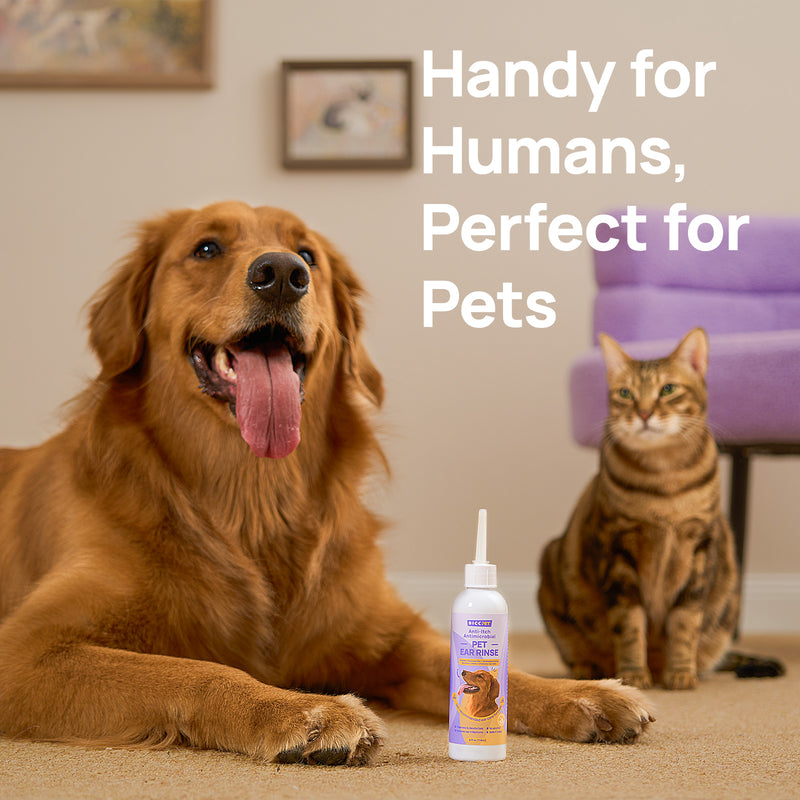 HICC Pet® Anti-itch & Antimicrobial Pet Ear Rinse For Dogs & Cat, 118ml