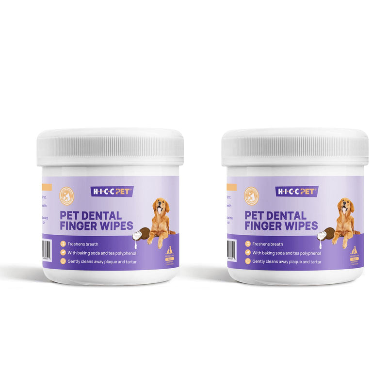 HICC Pet® Pet Dental Finger Wipes For Dogs & Cats, 50 Pcs