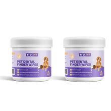 HICC Pet® Pet Dental Finger Wipes For Dogs & Cats, 50 Pcs