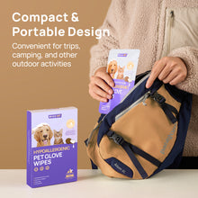 HICC Pet® Hypoallergenic Pet Glove Wipes For Dogs & Cats, 6 Pcs