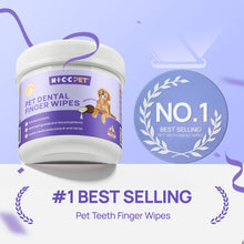 HICC Pet® Pet Dental Finger Wipes For Dogs & Cats, 50 Pcs