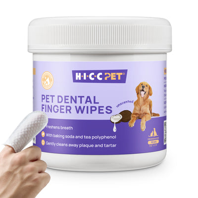 HICC Pet® Pet Dental Finger Wipes For Dogs & Cats, 50 Pcs
