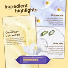 HICC Pet® Deodorizing Pet Glove Wipes For Dogs & Cats, 20 Pcs