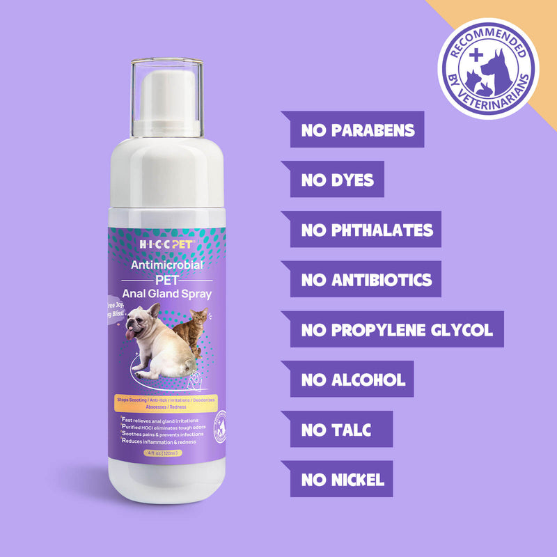 HICC Pet® Antimicrobial Pet Anal Gland Spray, 120ml