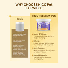 HICC Pet®  Hypoallergenic Pet Eye Wipes For Dogs & Cats, 100 Pads