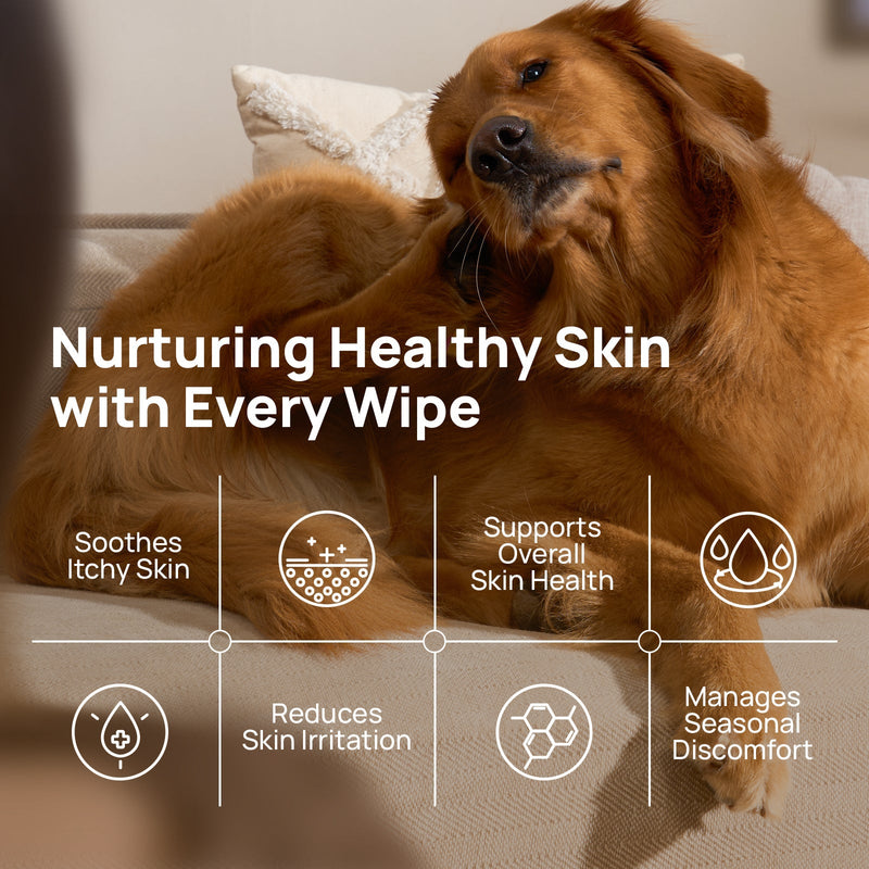 HICC Pet® Itch Relief Skin Soothing Wipes For Dogs & Cats