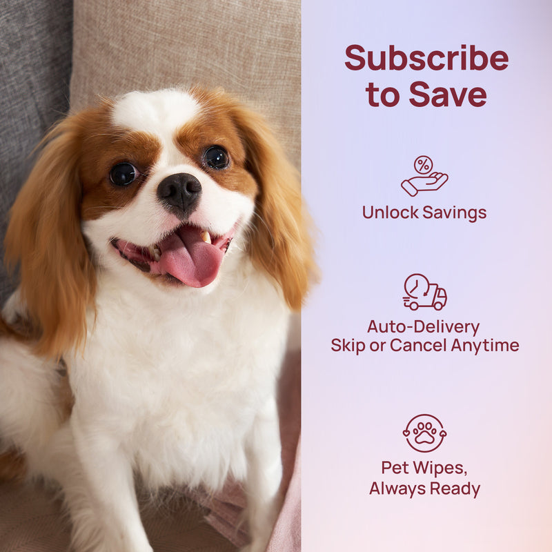 HICC Pet® Plant-Based Pet Wipes For Dogs & Cats, Damask Rose Scent