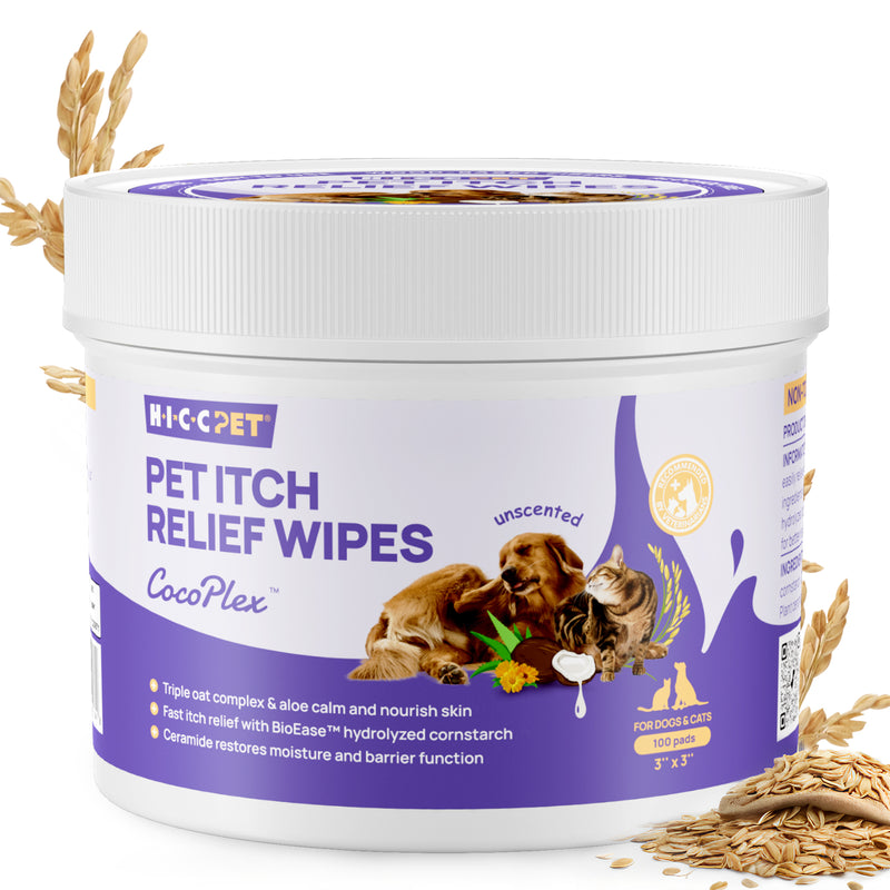 HICC Pet® Itch Relief Skin Soothing Wipes For Dogs & Cats